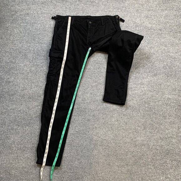 Adriano Goldschmied Pants Womens 31 Black The Slim Cargo Utility Cotton Blend AG - Picture 10 of 16